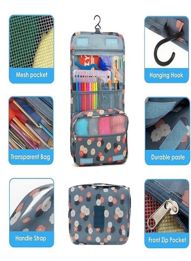 طقم كروشيه STITCHI مكون من 120 قطعة للمبتدئين والبالغين، طقم كروشيه معلق مطور مع خيوط كروشيه، مقبض ناعم مريح، طقم بداية كروشيه للحياكة، أخضر - Image 3